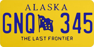 AK license plate GNQ345