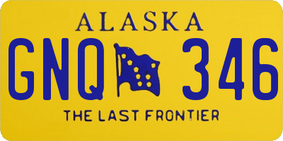 AK license plate GNQ346