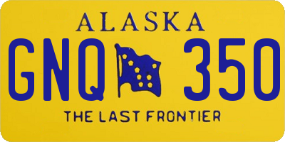 AK license plate GNQ350