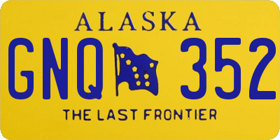 AK license plate GNQ352