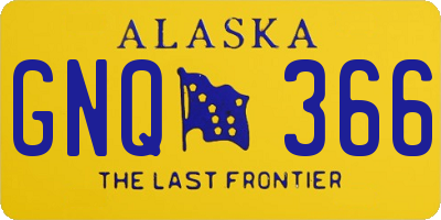 AK license plate GNQ366