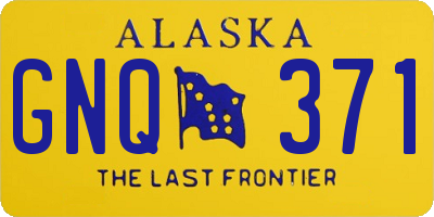 AK license plate GNQ371