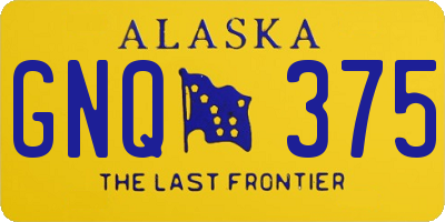 AK license plate GNQ375