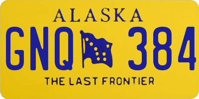 AK license plate GNQ384