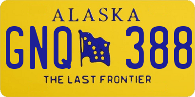 AK license plate GNQ388