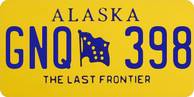 AK license plate GNQ398
