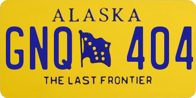 AK license plate GNQ404