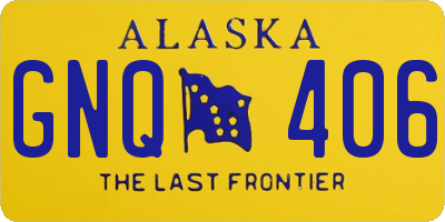 AK license plate GNQ406