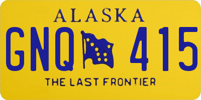 AK license plate GNQ415