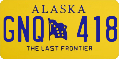 AK license plate GNQ418