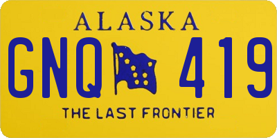 AK license plate GNQ419