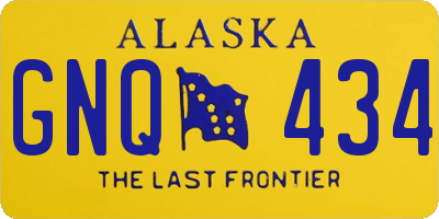 AK license plate GNQ434