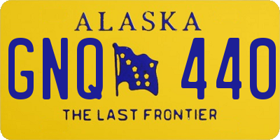 AK license plate GNQ440