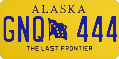 AK license plate GNQ444