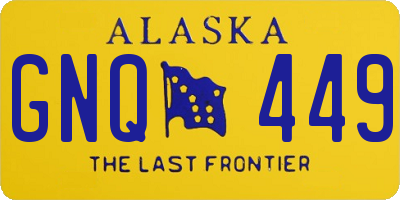 AK license plate GNQ449