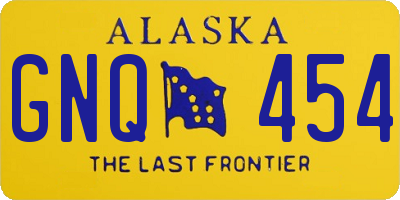 AK license plate GNQ454