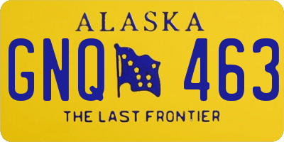 AK license plate GNQ463