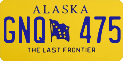 AK license plate GNQ475