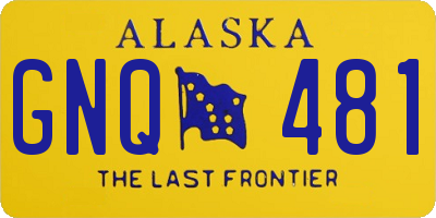 AK license plate GNQ481