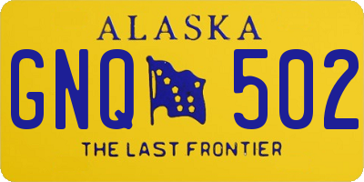 AK license plate GNQ502