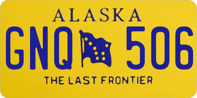 AK license plate GNQ506