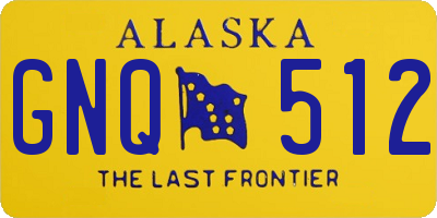 AK license plate GNQ512
