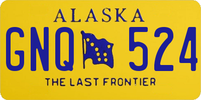 AK license plate GNQ524