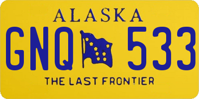 AK license plate GNQ533