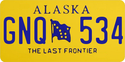 AK license plate GNQ534