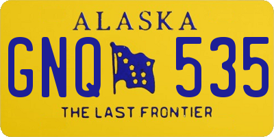 AK license plate GNQ535