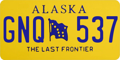 AK license plate GNQ537