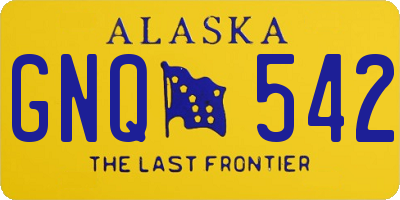 AK license plate GNQ542