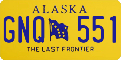 AK license plate GNQ551
