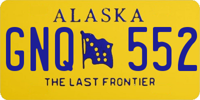 AK license plate GNQ552