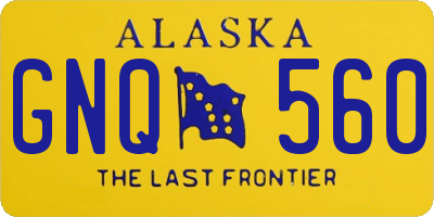 AK license plate GNQ560
