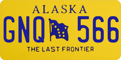 AK license plate GNQ566