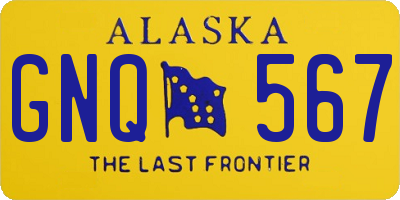AK license plate GNQ567