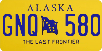 AK license plate GNQ580