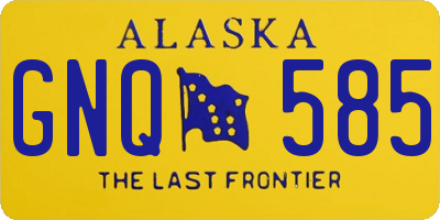 AK license plate GNQ585