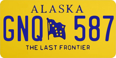 AK license plate GNQ587