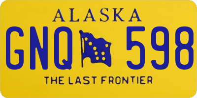 AK license plate GNQ598