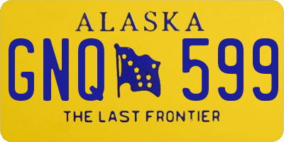 AK license plate GNQ599