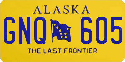 AK license plate GNQ605