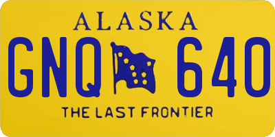 AK license plate GNQ640