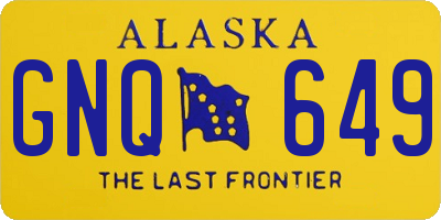 AK license plate GNQ649