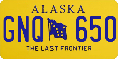 AK license plate GNQ650