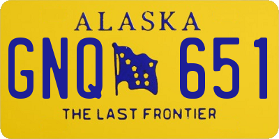 AK license plate GNQ651