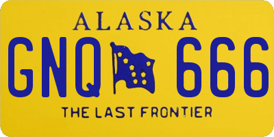 AK license plate GNQ666