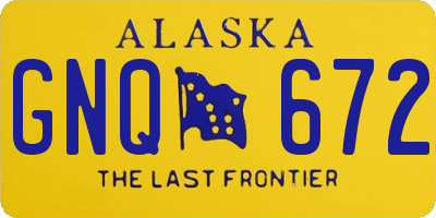 AK license plate GNQ672