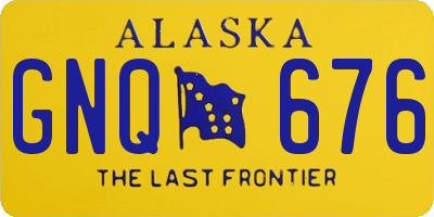 AK license plate GNQ676